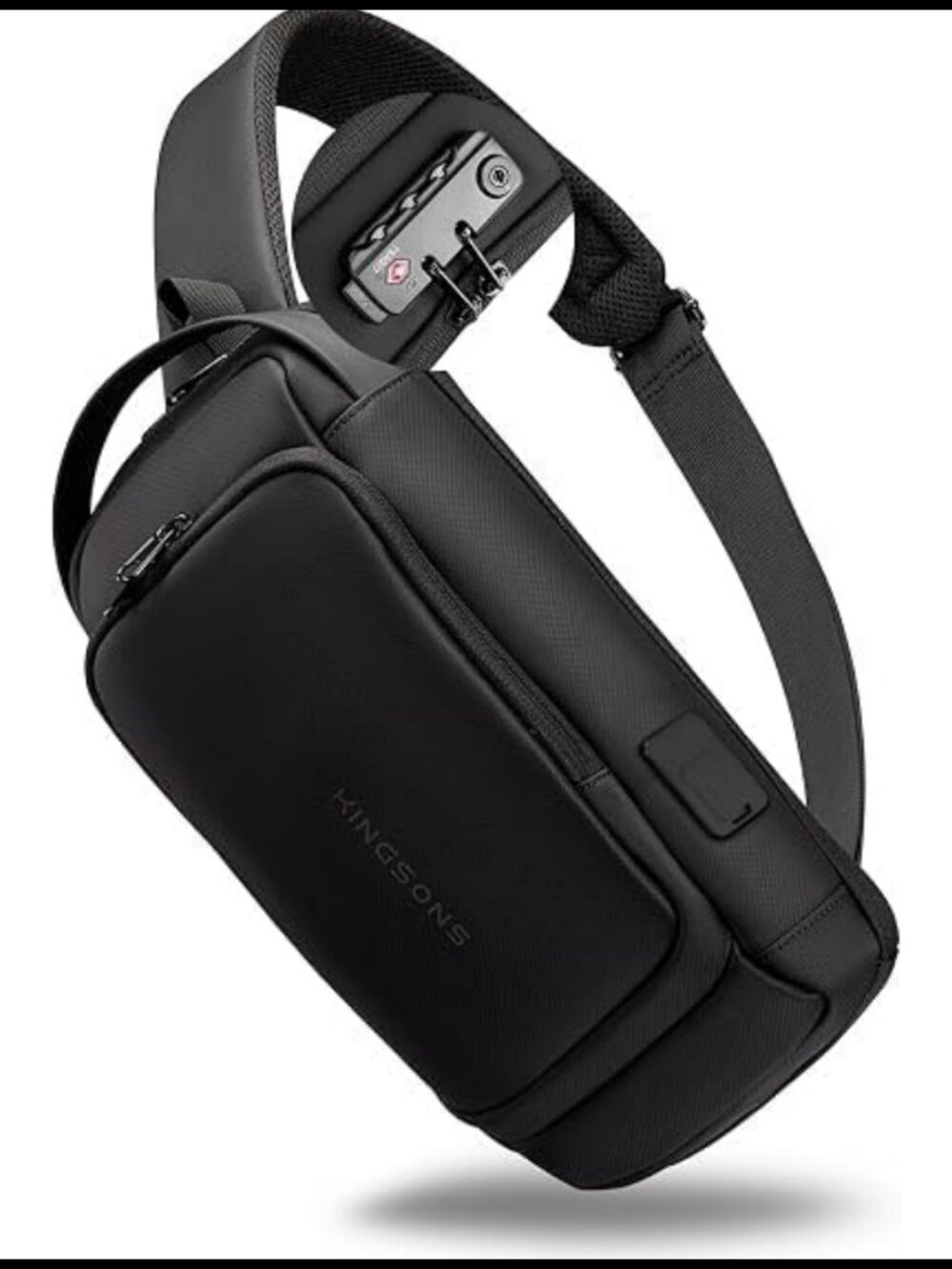 Anti-Theft Sling Crossbody Bag Waterproof Polyester TSA Lock for Travel
